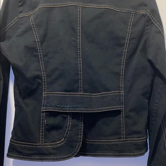 Seduction dark  Wash Denim Stretch jean Jacket - Picture 9 of 12
